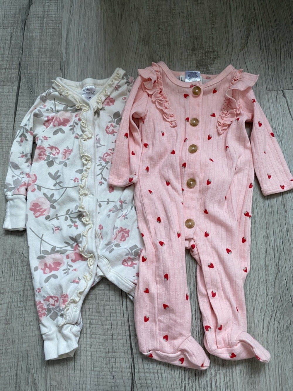 Pink Ruffle Heart Baby One-Piece Romper